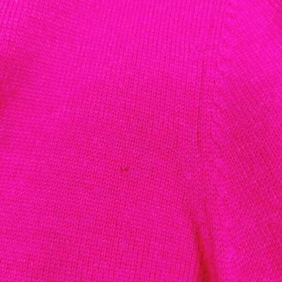 Jones New York Luxe Women's Cardigan Size XL Pink Merino Wool Barbiecore Elegant - Picture 10 of 13